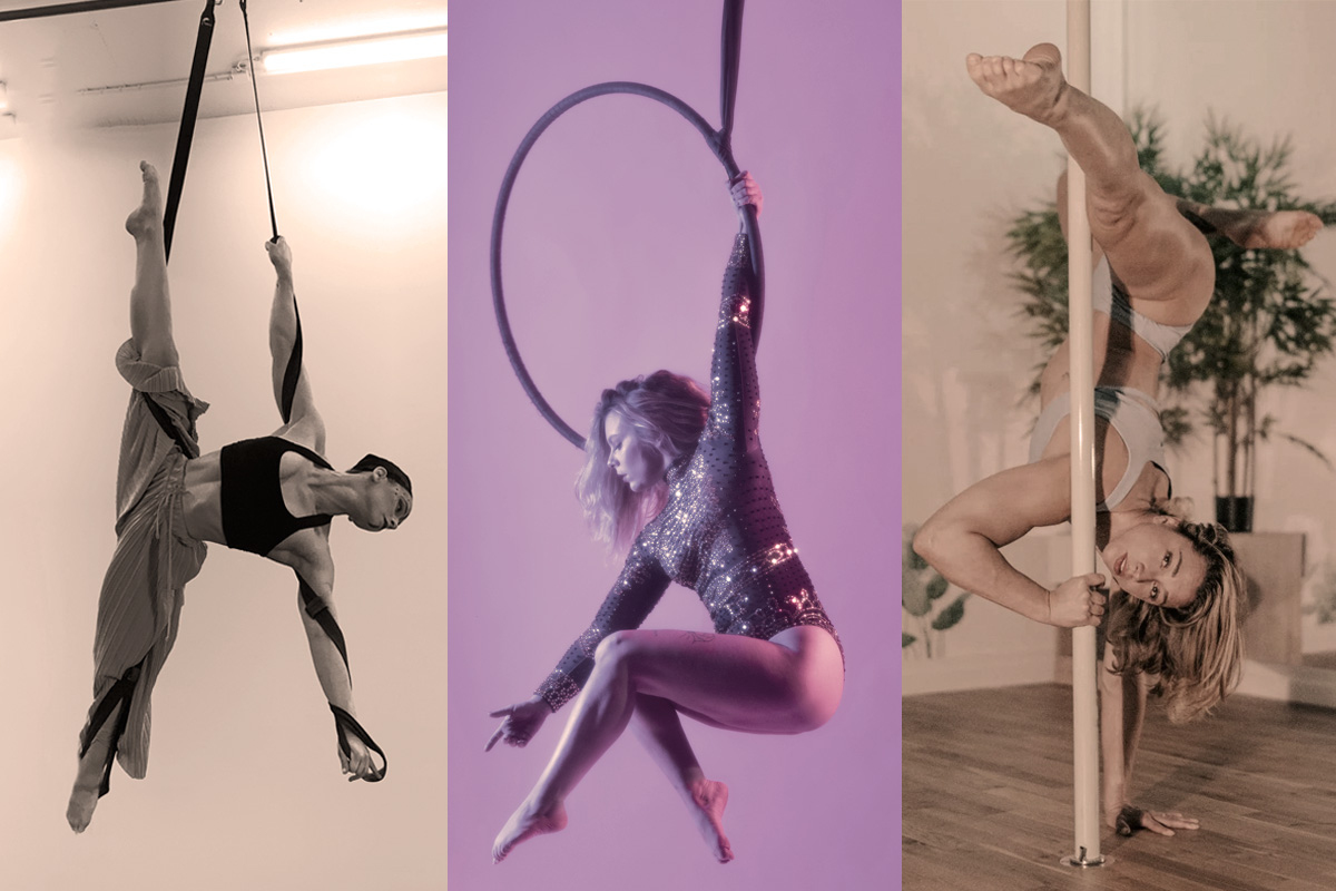 Acrobaties aériennes (sangles, cerceau, pole-dance)